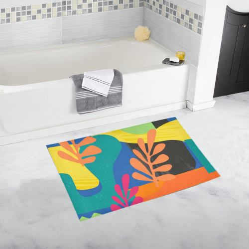 Abstract Nature Pattern Bath Rug 20''x 32''