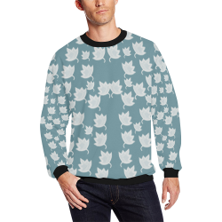 leaves on color ornate All Over Print Crewneck Sweatshirt for Men/Large (Model H18)