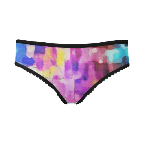 Blue pink watercolors Women's All Over Print Girl Briefs (Model L14)