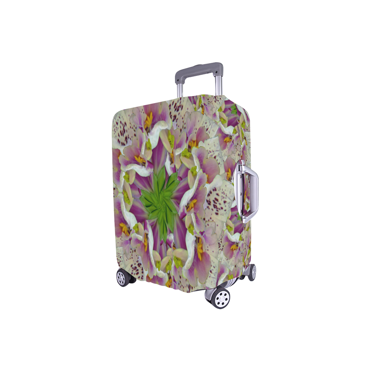 Digitalis Purpurea Flora Luggage Cover/Small 18"-21"