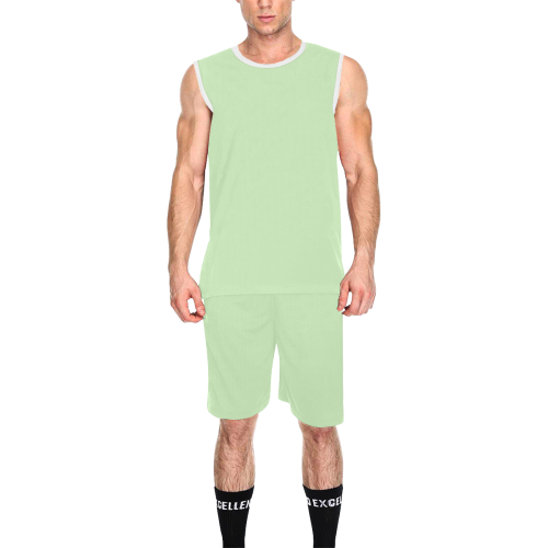 color tea green All Over Print Basketball Uniform