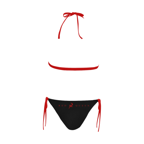 RED QUEEN SYMBOL Buckle Front Halter Bikini Swimsuit (Model S08)