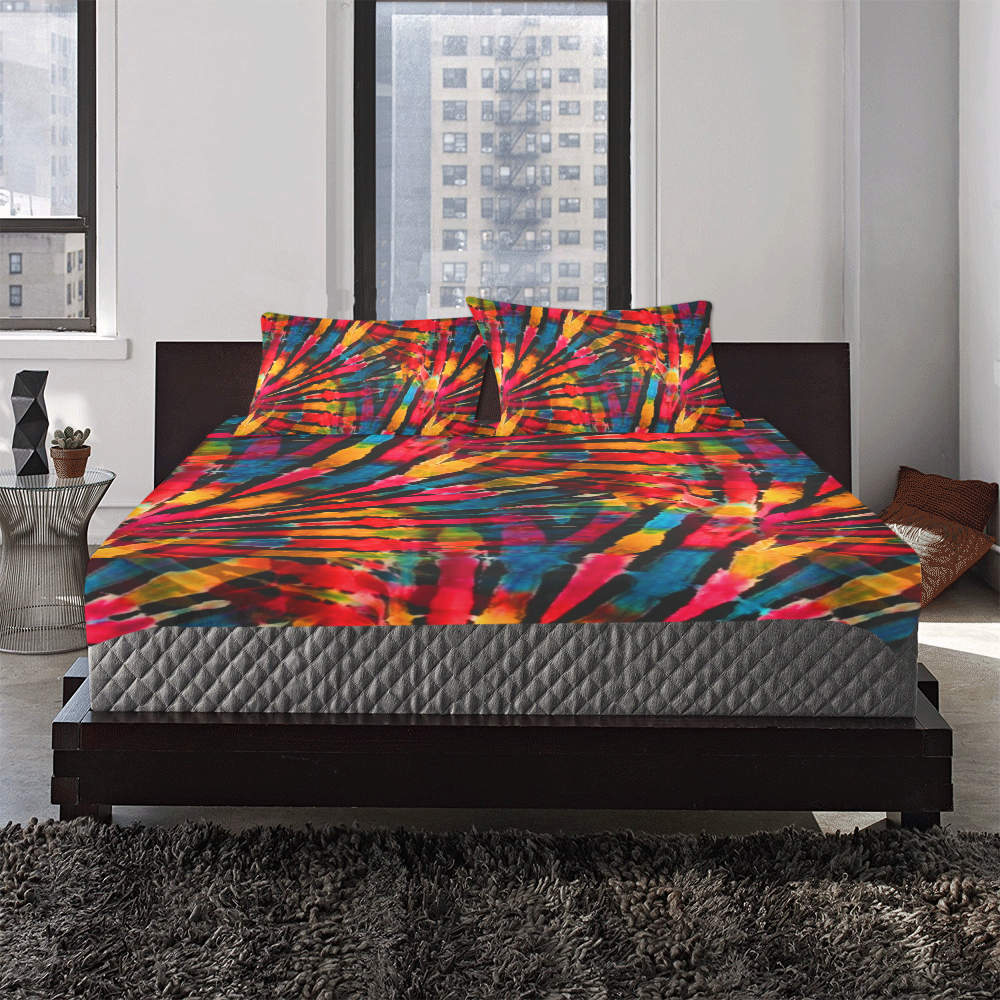 Hippy Spirit Tie Dye 3-Piece Bedding Set