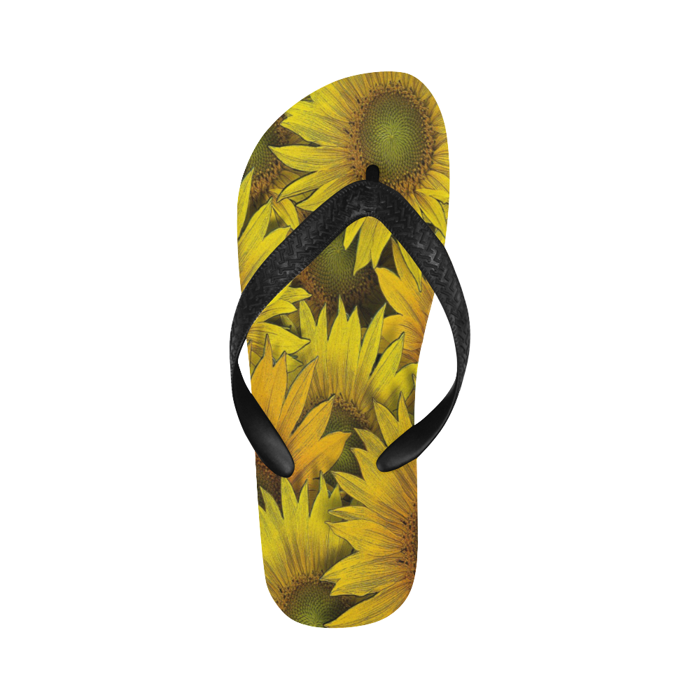 Surreal Sunflowers Flip Flops for Men/Women (Model 040)