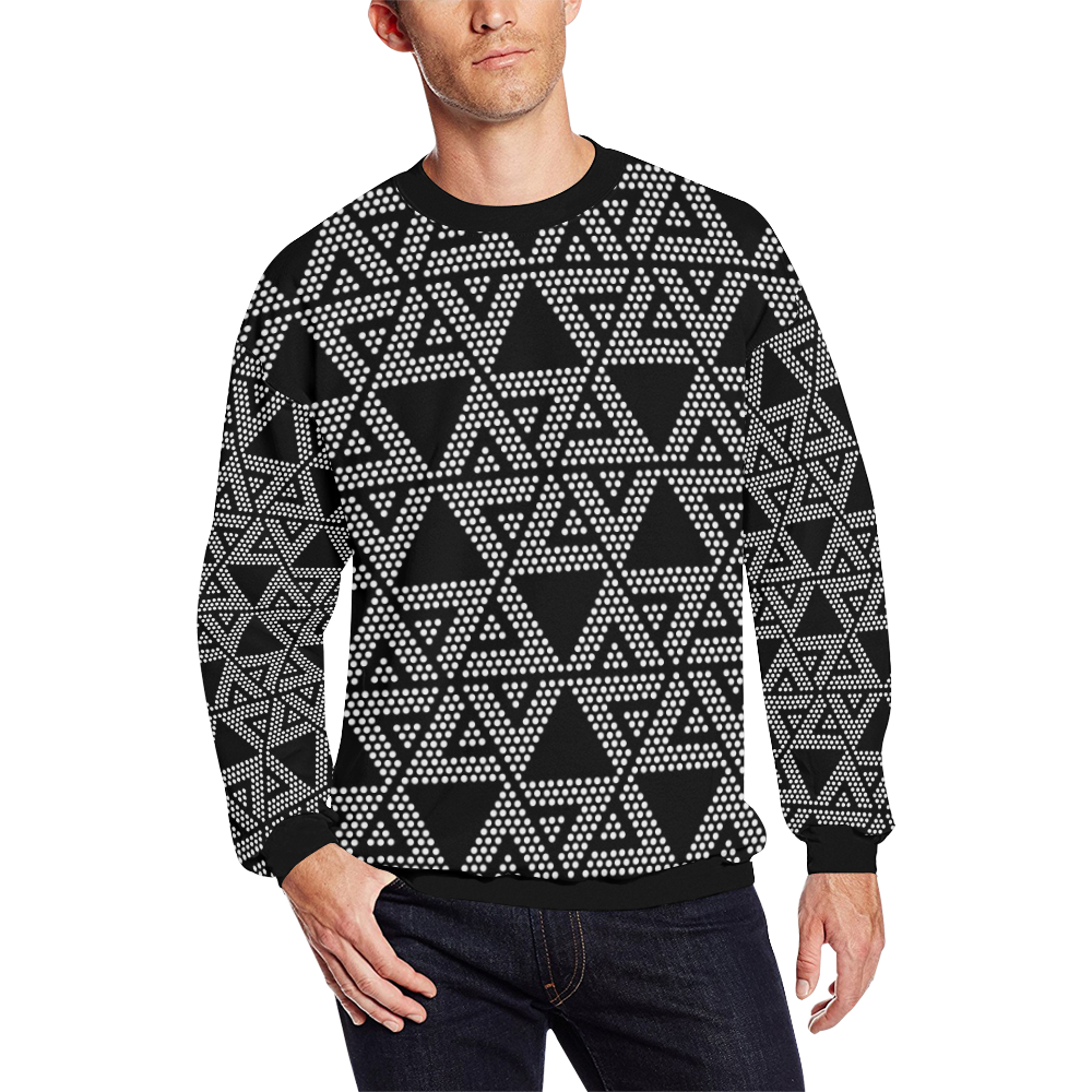 Polka Dots Party All Over Print Crewneck Sweatshirt for Men (Model H18)