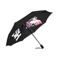 Vulture Fresh Black Anti-UV Auto-Foldable Umbrella (Underside Printing) (U06)