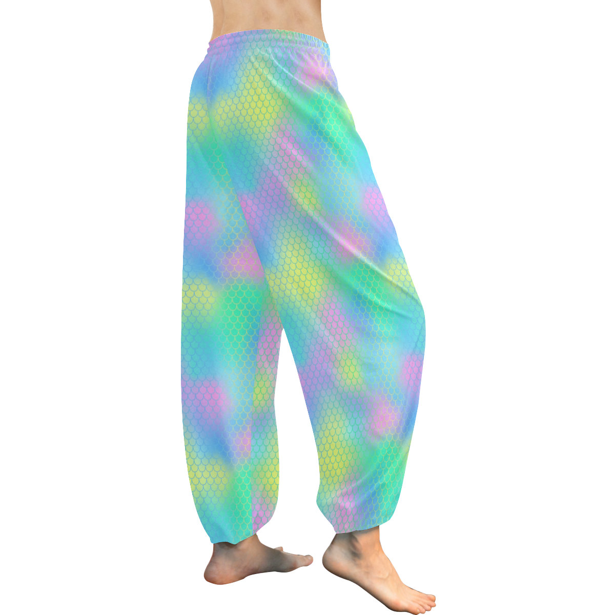 Neon Mermaid Women's All Over Print Harem Pants (Model L18)