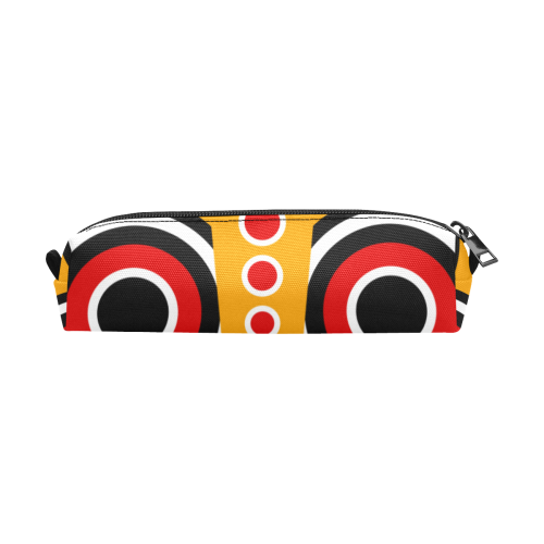 Red Yellow Tiki Tribal Pencil Pouch/Small (Model 1681)