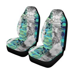 modern flowers Car Seat Cover Airbag Compatible (Set of 2)
