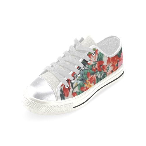 floral Women's Classic Canvas Shoes (Model 018)