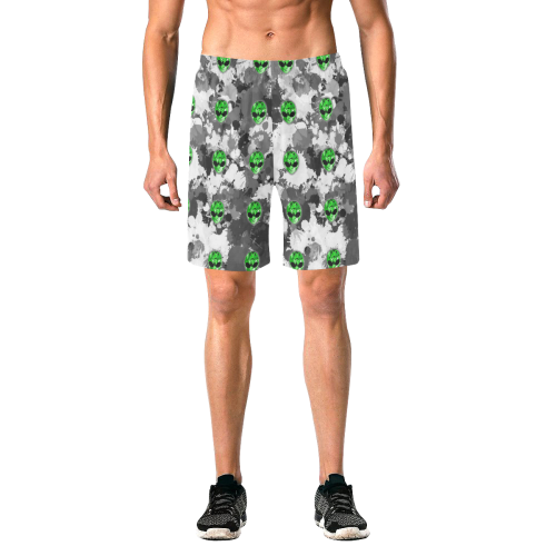 Alien Splatter Men's All Over Print Elastic Beach Shorts (Model L20)