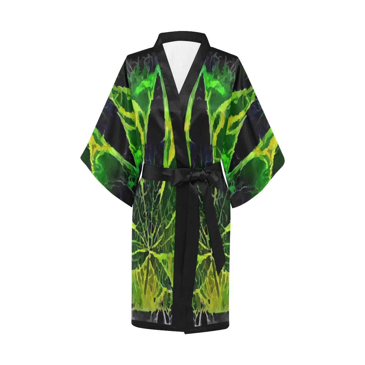 Acid Leaf (Black) Kimono Robe