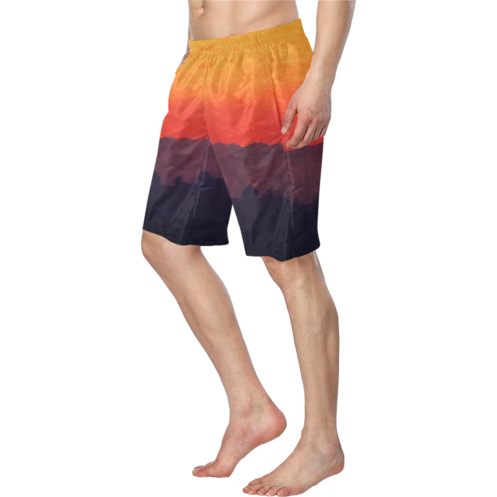 Five Shades of Sunset Men's Swim Trunk/Large Size (Model L21)