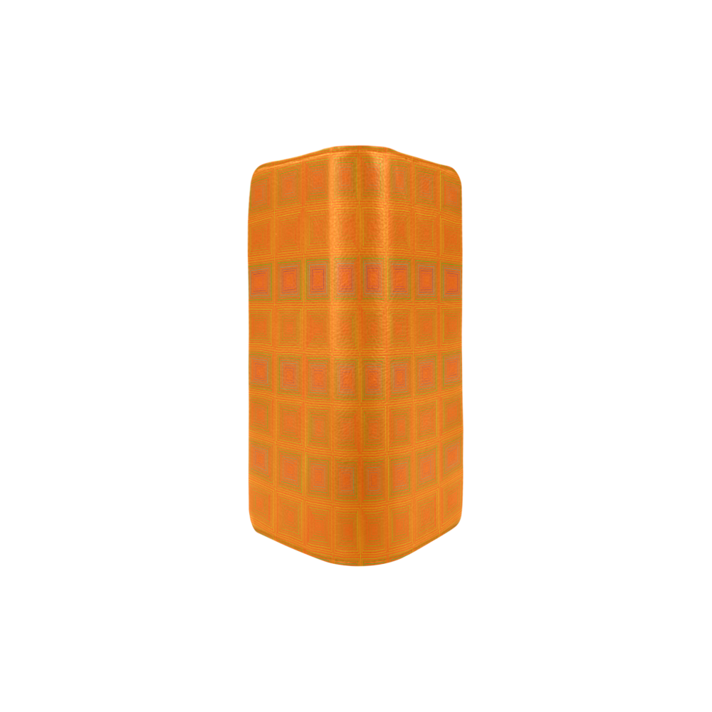 Orange multiple squares Women's Clutch Purse (Model 1637)