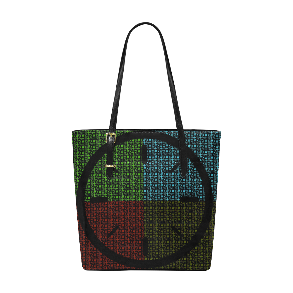 NUMBERS Collection Symbols Circle + x 4 way Euramerican Tote Bag/Small (Model 1655)