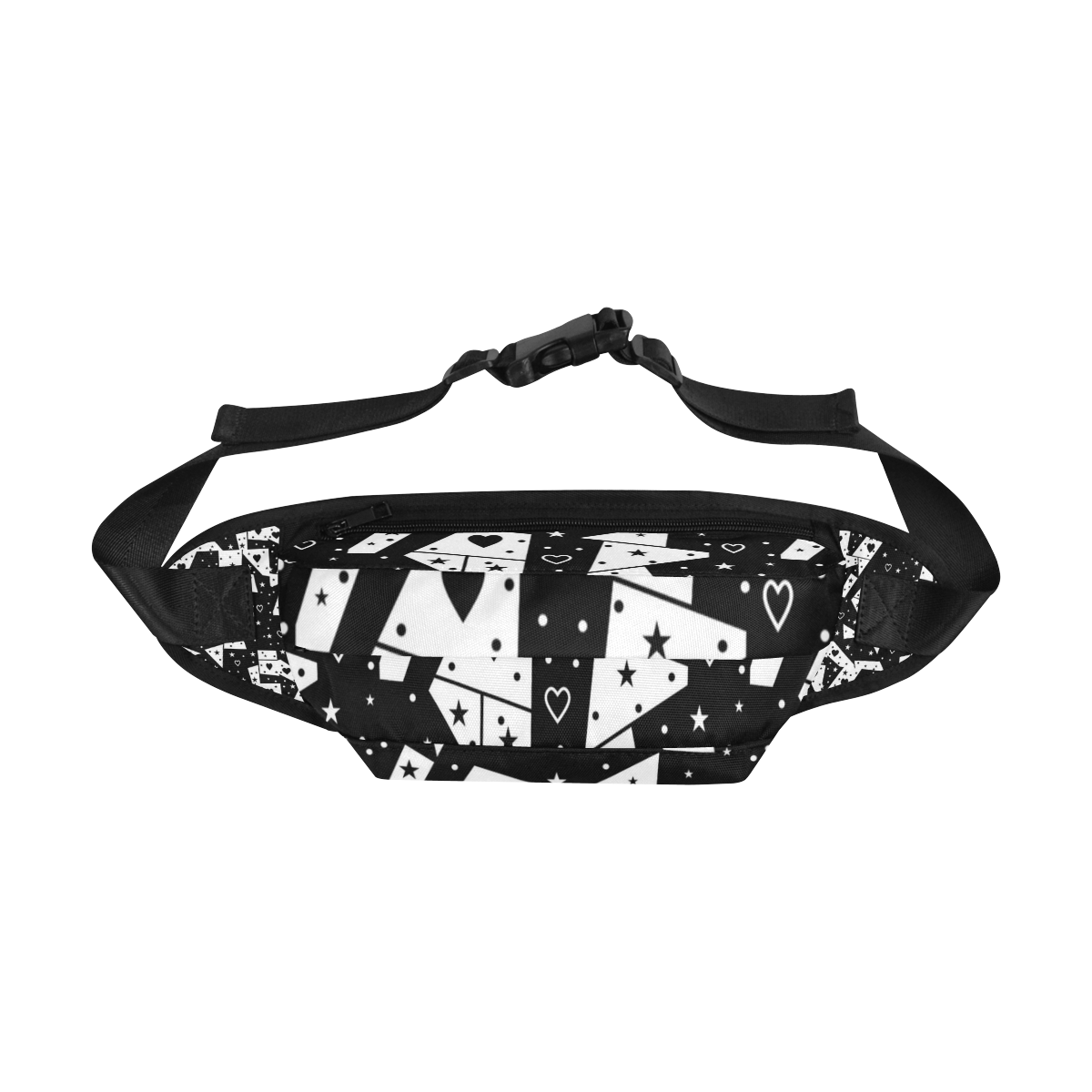 Black and White Popart by Nico Bielow Fanny Pack/Large (Model 1676)