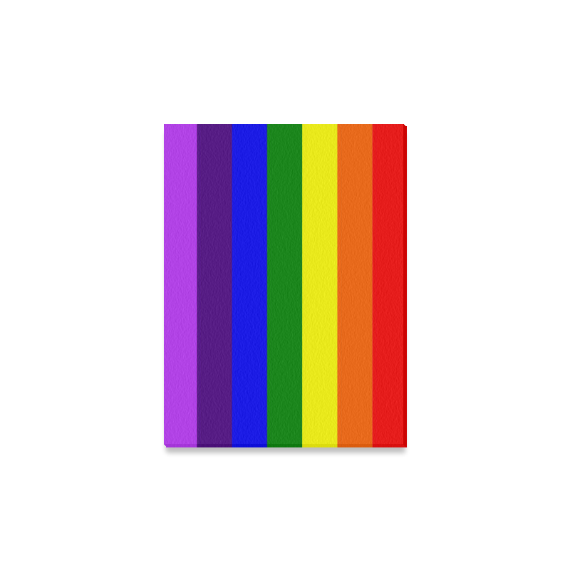 Rainbow Flag (Gay Pride - LGBTQIA+) Canvas Print 16"x12"