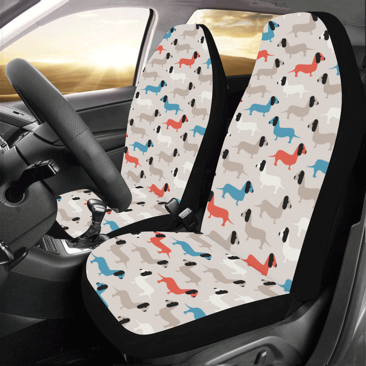 dogs Car Seat Covers (Set of 2)