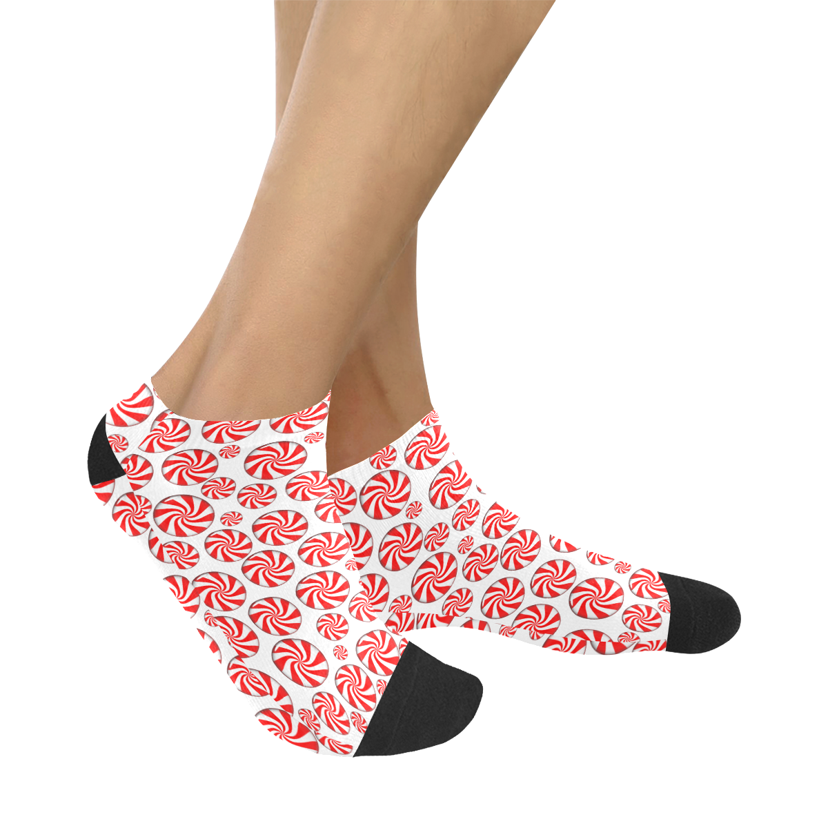 Christmas Peppermint Candy Women's Ankle Socks