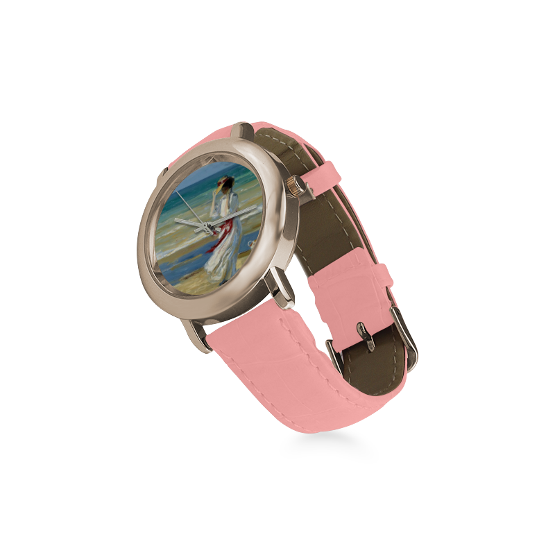 SEA Women's Rose Gold Leather Strap Watch(Model 201)