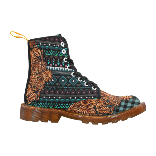 Southwest Bohemian Turquoise Martin Boots For Women Model 1203H