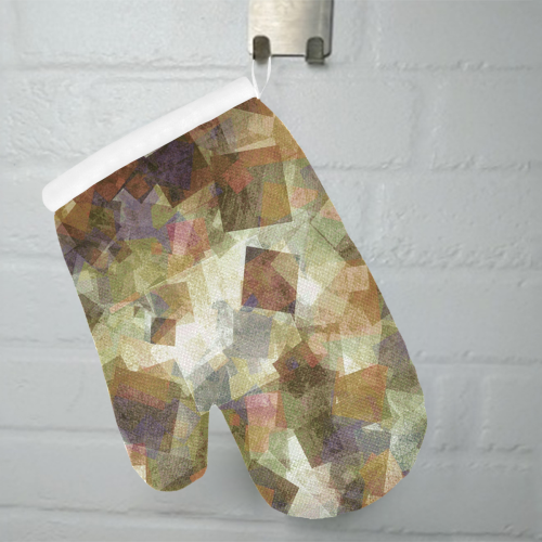 abstract squares Oven Mitt