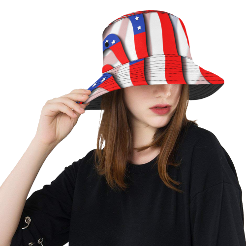 Flag of United States of America All Over Print Bucket Hat