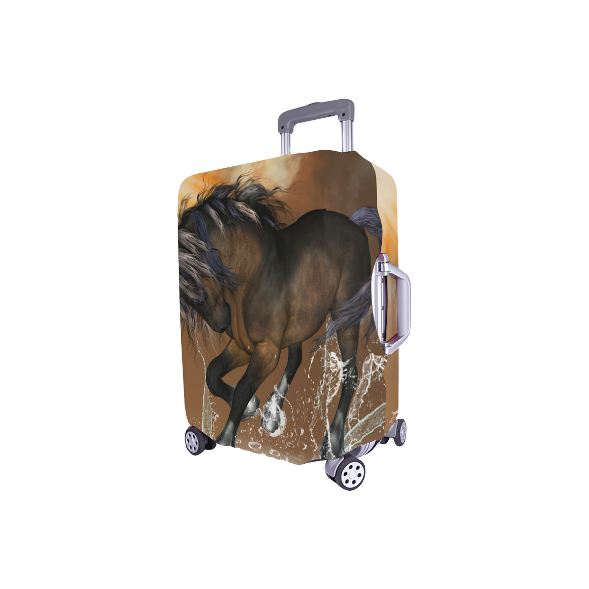 Wonderful horse with water splash Luggage Cover/Small 18"-21"