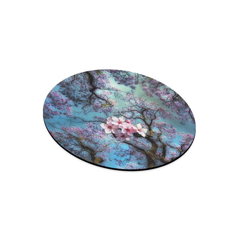 Cherry blossomL Round Mousepad