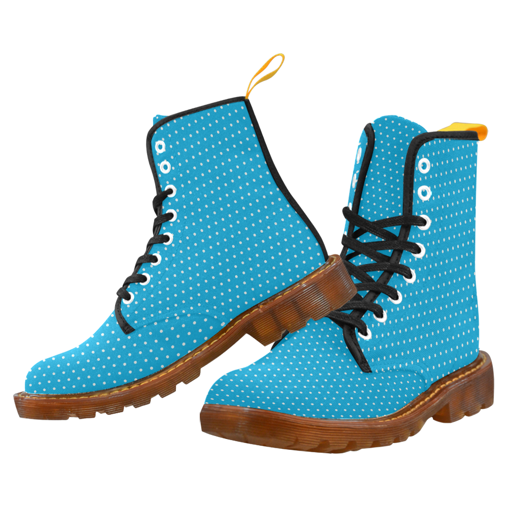Polka Dot Pin SkyBlue by Jera Nour Martin Boots For Men Model 1203H
