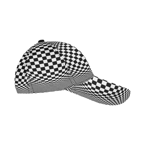 Optical Illusion Checkers All Over Print Dad Cap C (7-Pieces Customization)