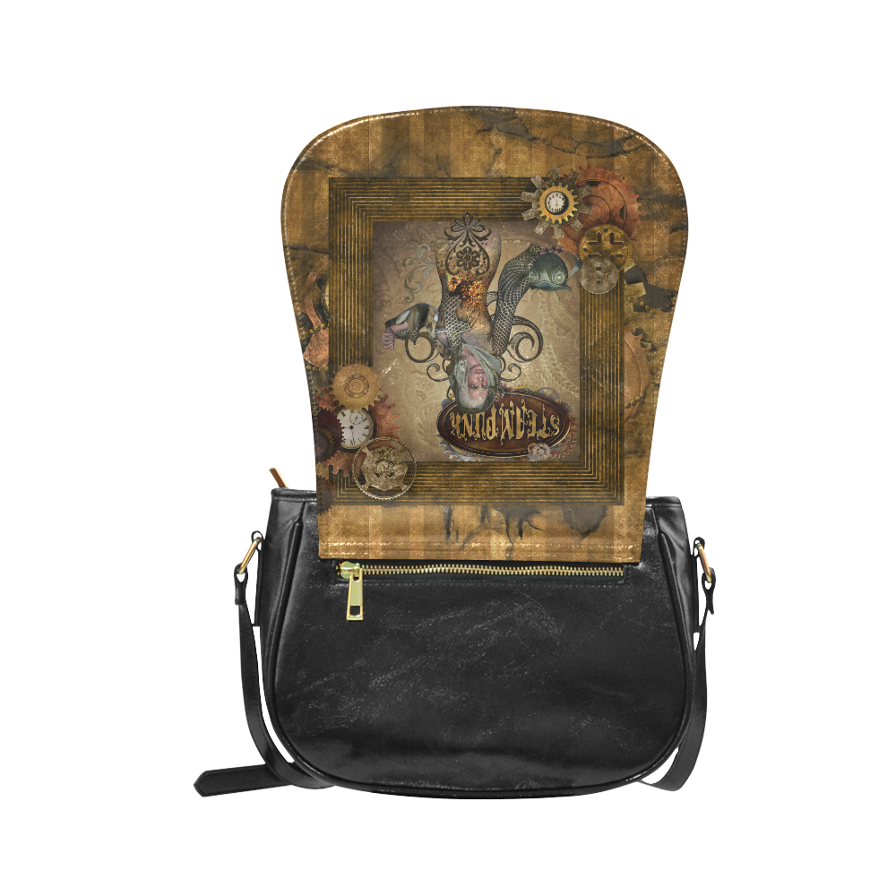 Steampunk lady with owl Classic Saddle Bag/Small (Model 1648)