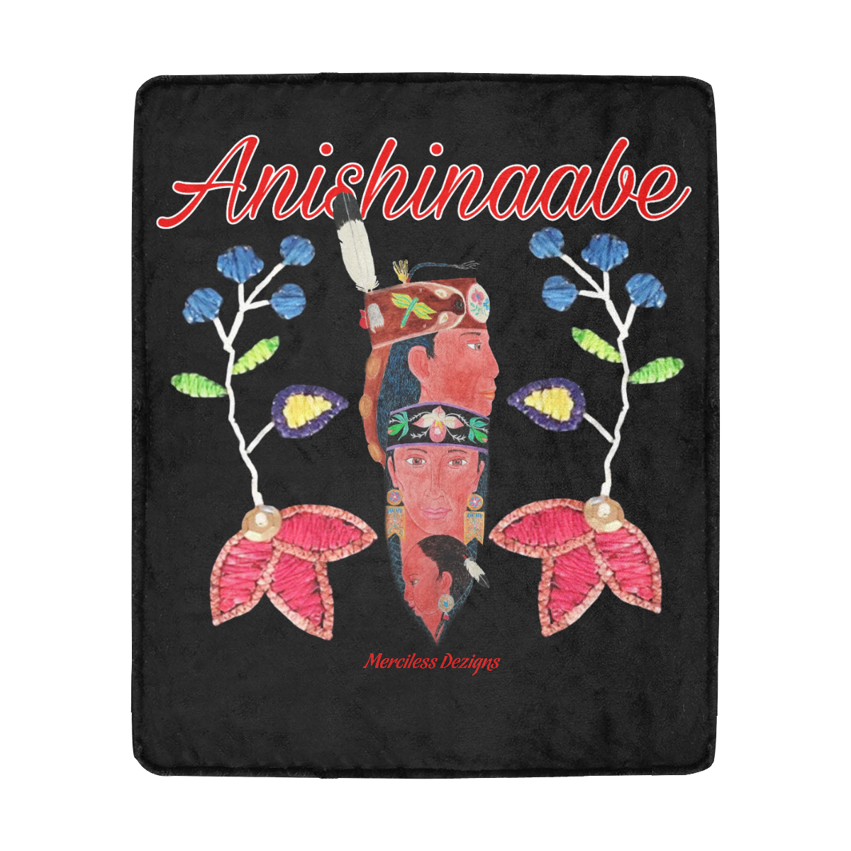 anishinaabe Ultra-Soft Micro Fleece Blanket 50"x60"
