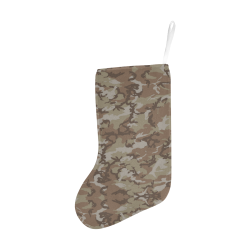 Woodland Desert Brown Camouflage Christmas Stocking (Without Folded Top)