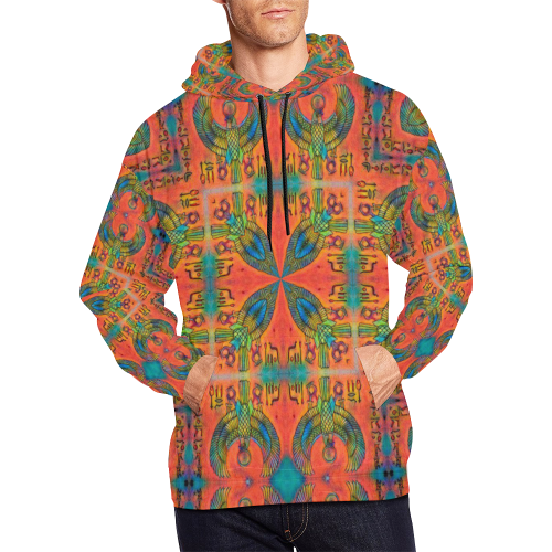 Horus 2 Airbrush All Over Print Hoodie for Men/Large Size (USA Size) (Model H13)