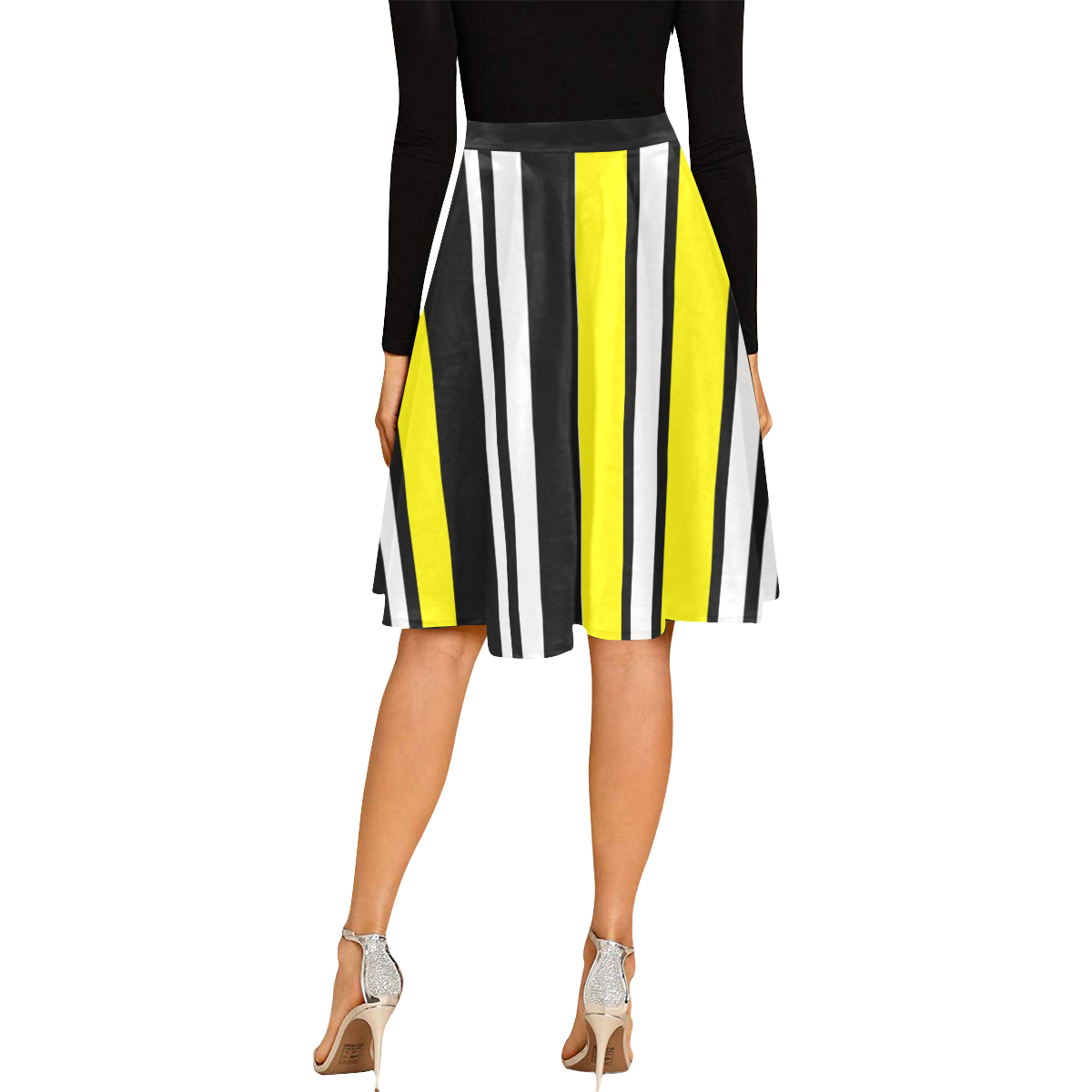 by stripes Melete Pleated Midi Skirt (Model D15)
