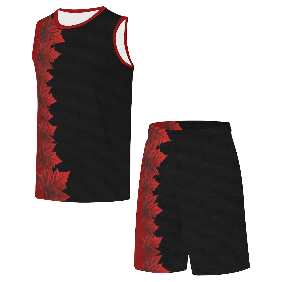 Canada Maple Leaf Basketball Uniforms All Over Print Basketball Uniform