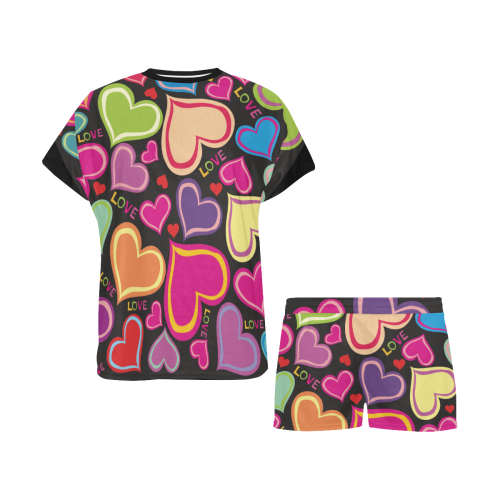 Cute heartS Women's Short Pajama Set