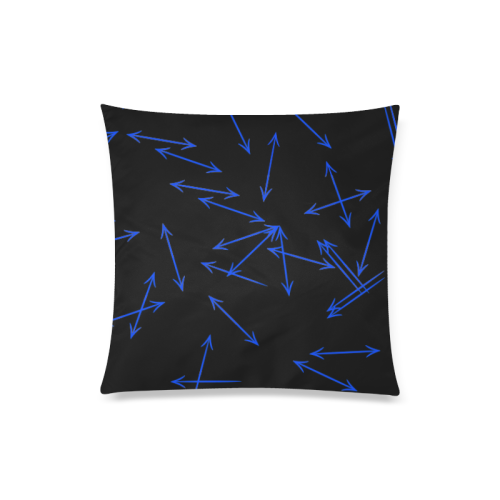 Arrows Every Direction Blue Custom Zippered Pillow Case 20"x20"(Twin Sides)