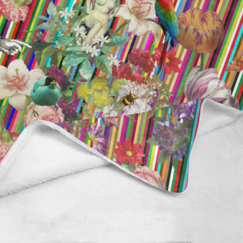 Summer  Flowers Ultra-Soft Micro Fleece Blanket 40"x50"