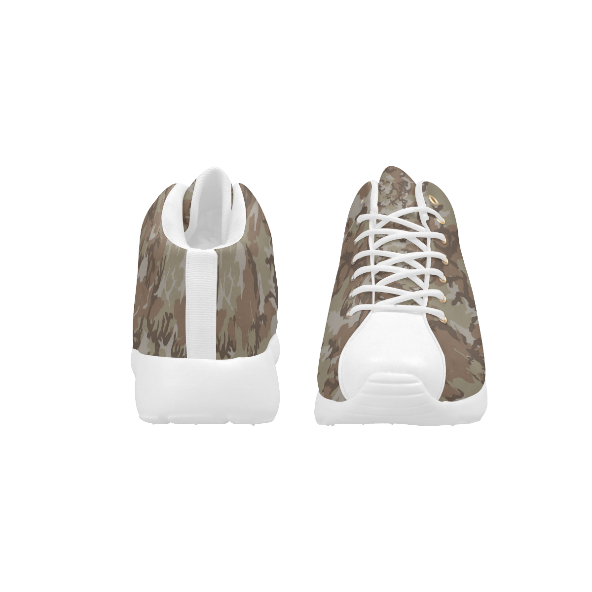 Woodland Desert Brown Camouflage Men's Basketball Training Shoes (Model 47502)