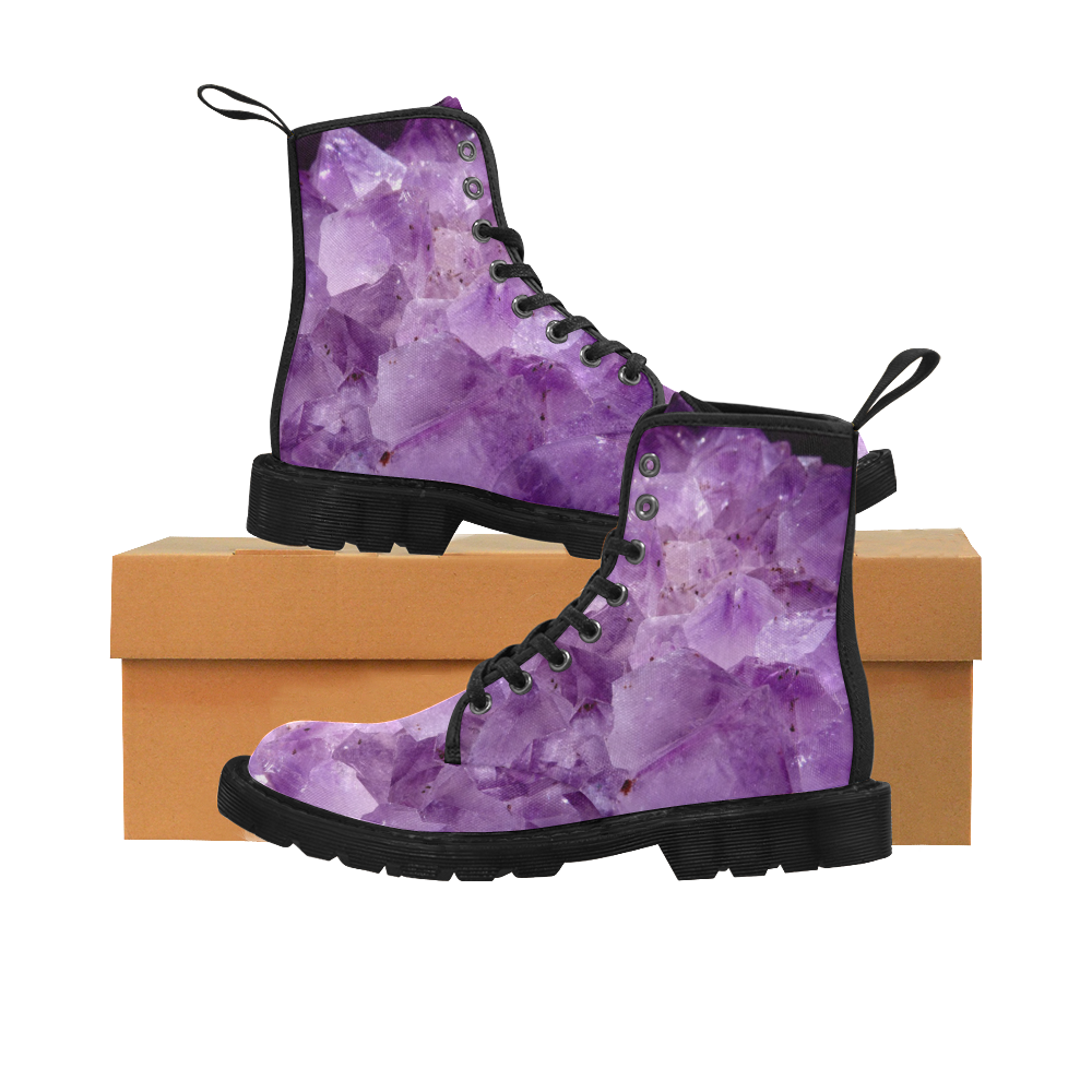 Chill Amethyst Boots Martin Boots for Women (Black) (Model 1203H)