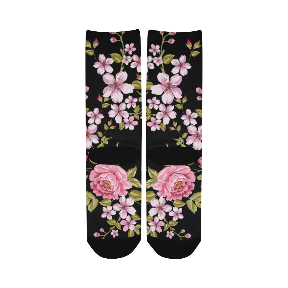 Pure Nature - Summer Of Pink Roses 1 Women's Custom Socks