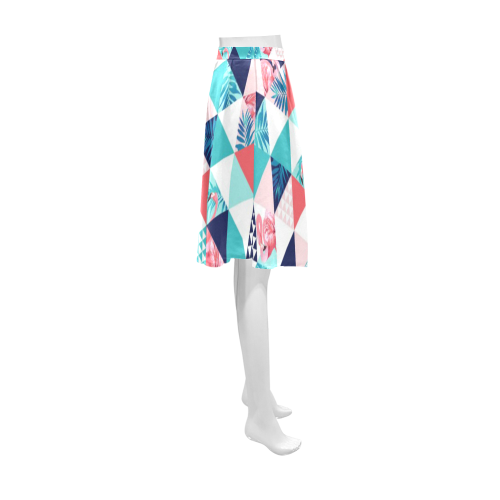 Flamingo Triangle Pattern Athena Women's Short Skirt (Model D15)