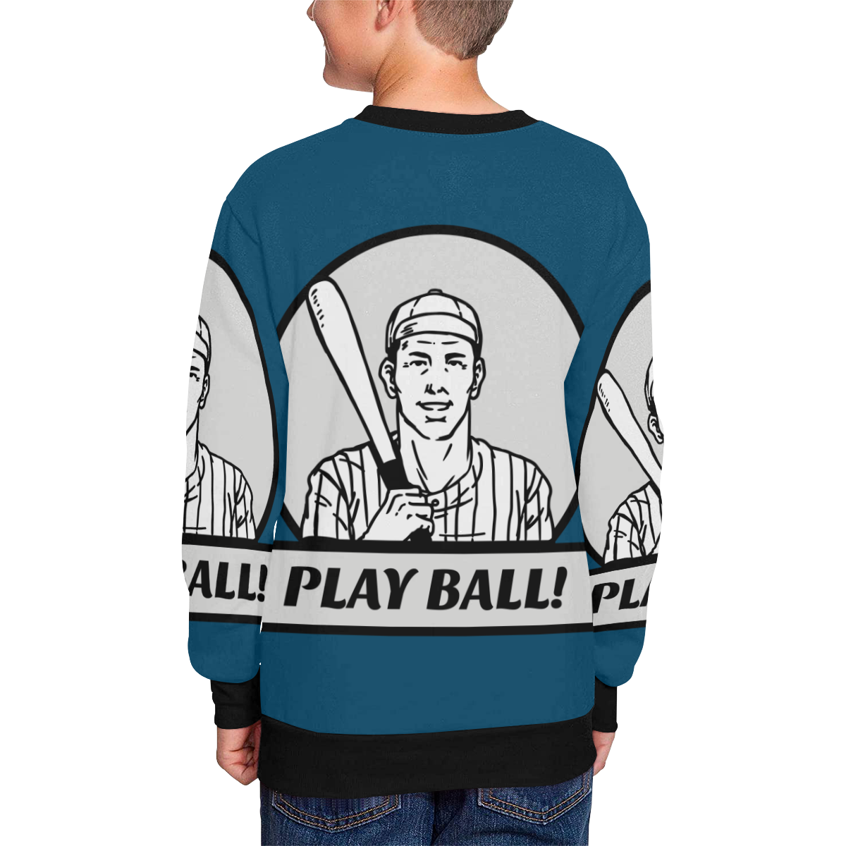 beisbol Kids' All Over Print Sweatshirt (Model H37)