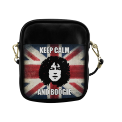 KEEP CALM AND BOOGIE DOUBLE SIDED SMALL SQUARE BAG Sling Bag (Model 1627)