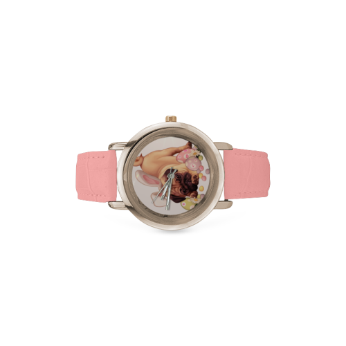 Ostermops Women's Rose Gold Leather Strap Watch(Model 201)
