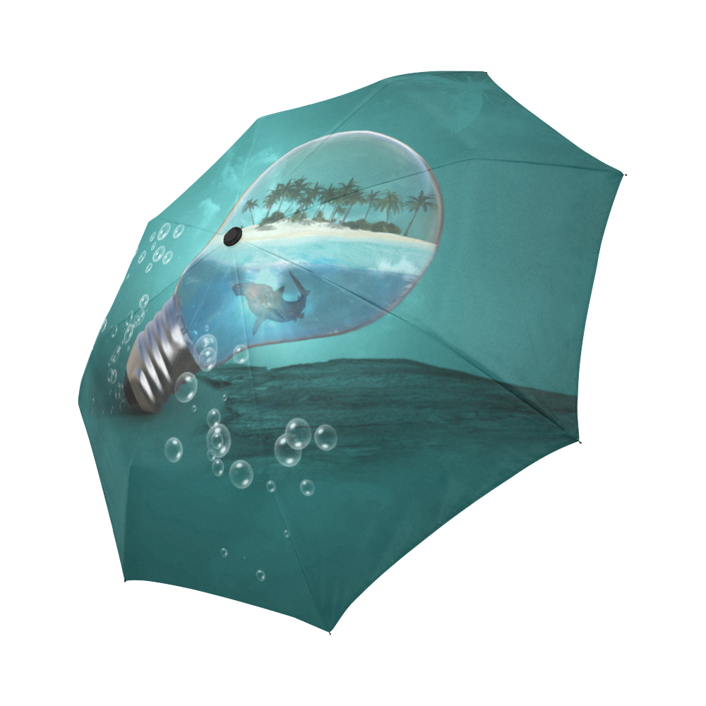 Awesome light bulb with island Auto-Foldable Umbrella (Model U04)