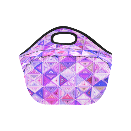 Colorful Geometric Pattern Neoprene Lunch Bag/Small (Model 1669)