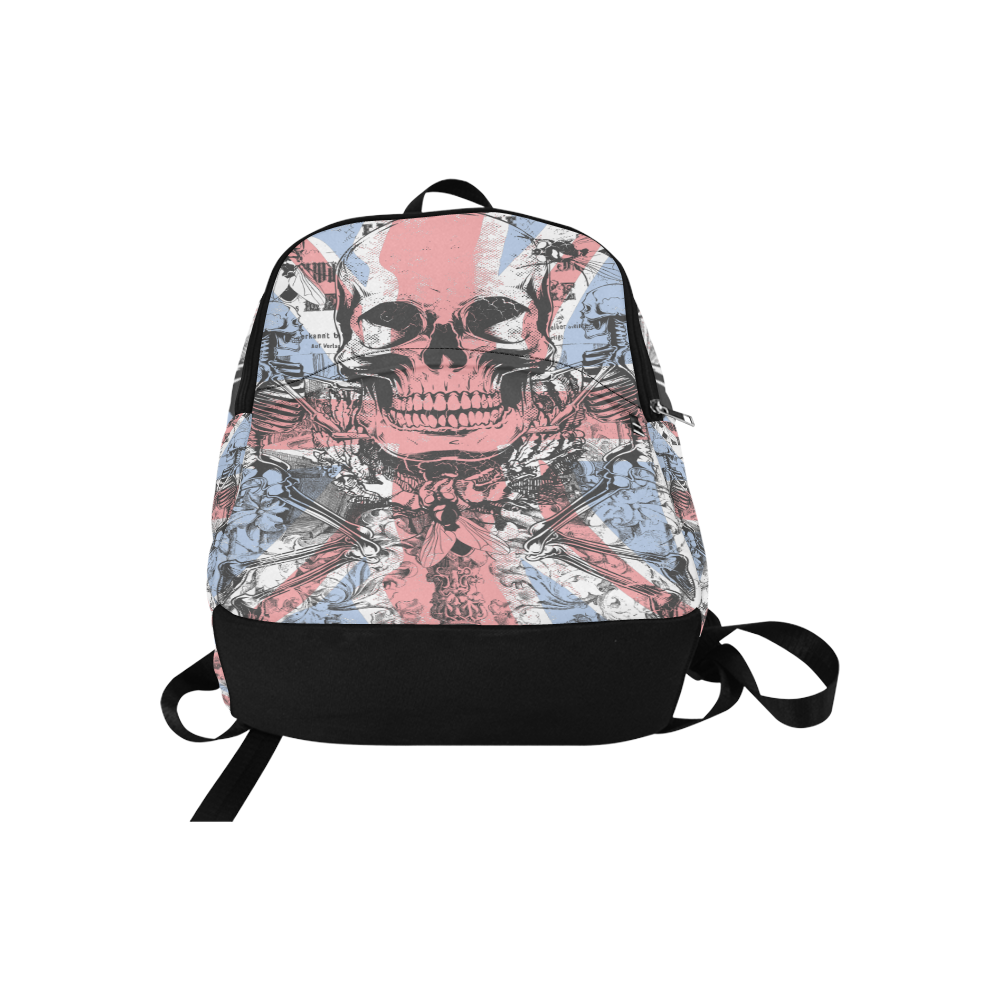 British flag with skull and bones Fabric Backpack for Adult (Model 1659)